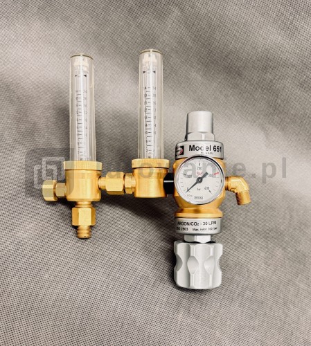 Reduktor do ARGONU/CO2 HARRIS model 651 z podwójnym rotametrem - gazy osłonowe